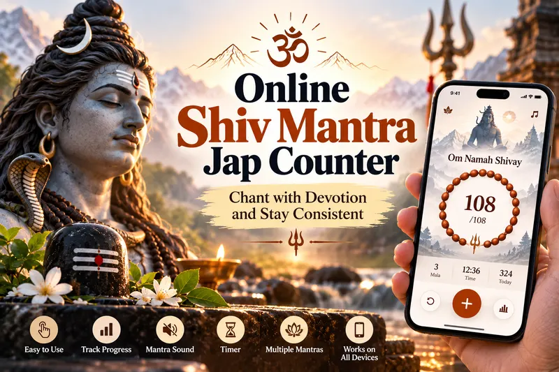 Shiva mantra jap counter at sunrise — online digital counter